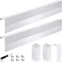 Baseboard Heater Cover, 3FT-6FT Retractable Galvanized Steel Easy Slip-On Baseboard Heater Cover, with Left and Right End Covers, Suitable for Bathroom and Hydronic Home Heating Systems