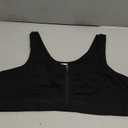 BRABIC Zip Front Closure Everyday Bra for Women Post Surgery Compression Support with Adjustable Straps Wirefree (XX-Large, Black)