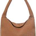 NEWBELLA Woven Suede Handbag for Women, Soft Vintage Satchels Top-Handle Bag for Work & Daily Use.