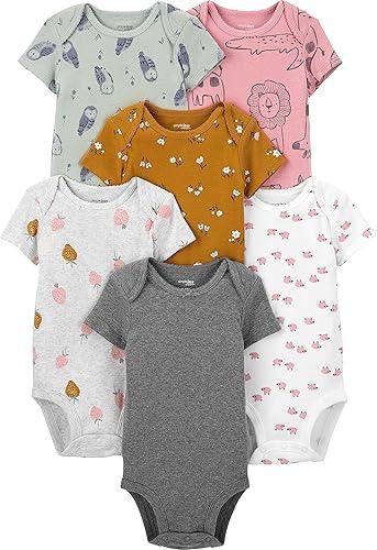 Simple Joys by Carter's Baby Girls' 6-Pack Sleeveless Bodysuit, Size:6m Color and Design may vary Simple Joys by Carter's Baby Girls' 6-Pack Sleeveless Bodysuit, Size:6m Color and Design may vary
