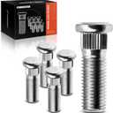 A-Premium 5Pcs M12-1.5 Wheel Studs Compatible with Toyota Camry, RAV4, Corolla, Prius, Highlander, Sienna, Avalon & Chevrolet Prizm, Nova & Lexus ES300, ES330, ES350 & Pontiac Vibe & Scion & Geo