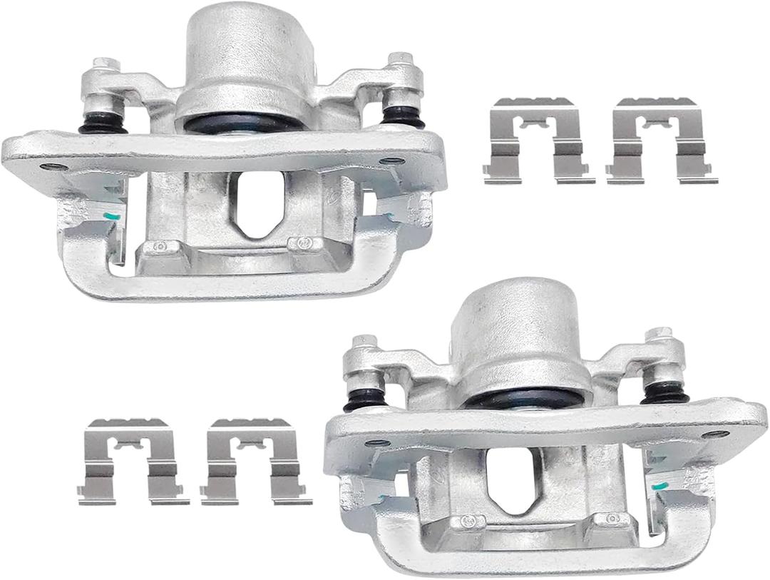 2 Pcs Rear Left & Right Brake Calipers Fit for 2010-2012 Hyundai Santa Fe, 2011-2013 Kia Sorento, Driver and Passenger Side Rear Brake Caliper with Bracket Replace for 19B6270 19B6271