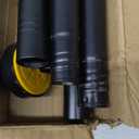 Shower Curtain Rod Adjustable 43-78 inch, 1"Diameter Spring Tension Curtain Rod No Drill, Anti-Rust Non-Slip Shower Rod, Black Shower Curtain Rod for Bathroom Tension