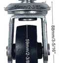 Floor Jack Casters for 4 Ton Floor Jack, Cast Iron Caster Wheels, Floor Jack Replacement Parts, Pack of 2 (16mm Stem)