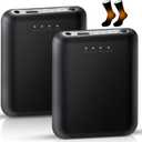 2PCS Rechargeable Batteries 5V 5000mAh for Heated Socks, 4 Heating Settings Large Capacity Replacement Li-Polymer Battery