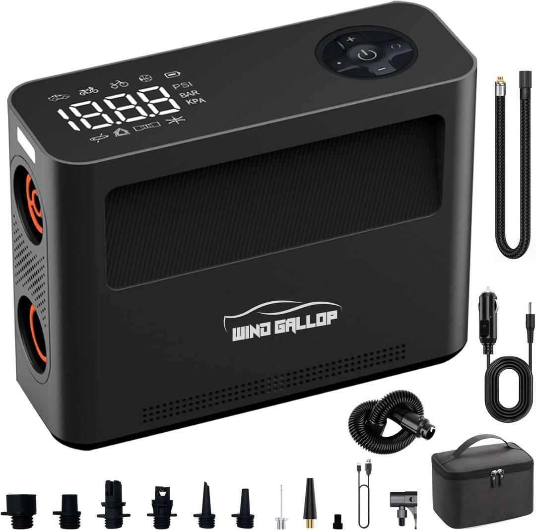 Paddle Board Pump Tire Inflator Portable Air Compressor 4X Faster Electric Air Pump 150PSI SUP Pumps 300L Airflow/min Air Inflator for Car Tires Suitable All Model Tire, Tent, Air Bed, Float