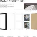 DUENPY 8x10 Double Picture Frame White Mat For Displaying Two 4x6 Pictures, Photo Frame for Wall Mounting or Tabletop, Black.