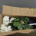 Briful Artificial Geranium Potted Plant  16 Tall, Realistic Silk Flowers with Vibrant Green Leaves, White Geraniums Fake Flowers for Outdoors Home Dcor, Wedding Farmhouse Office Tables Decor