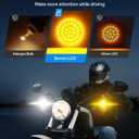Benlari New 1157 LED Motorcycle Front Turn Signals Bulbs 2 Inch Bullet Lights with Smoked Lens Covers Fit for Harley Davidson Touring Dyna Softail Sportster Street Glide Road Glide Iron 883, 2PCS
