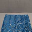 YONGLIU Pack of 1 Velvet Cushion Cases Decorative Gold Foil Geometric Pattern Ultra-Soft Square Throw Pillow Covers for Modern Homes Couch Sofa Bedroom Living Room Car Chair (Aqua Blue, 20"X20")