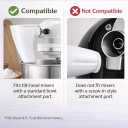 2 x uided-Flow Baking Funnel for Stand Mixer, KitchenAid Flour Funnel Attachment, 2026 Upgraded Large Funnel, Add Ingredients While Mixing, No Powder Explosion, One-Piece Injection Molded(Black)