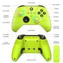 W&O Wireless Controller for With Xbox One, Xbox Series X/S, Xbox One X/S, PC, With RGB LED Light, Mappable Buttons, With 2.4GHZ Wireless Adapter Gamepad (Electric Volt)