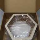 Gerrii 24 Pcs 6.8 Inch Honeycomb Decorations Unfinished Wooden Hexagon Wall Decor Hexagon Wall Stickers Decorative Wood Honeycomb Beehive Sign for Baby Shower Honeybee DIY Birthday Party Decor