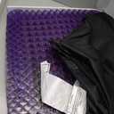 Purple Royal Seat Cushion, Portable 2 Inch Gel Seat Cushion, GelFlex Grid
Handles for Car, Office Chair, Stadium - Pressure-Reducing for Hard Seats, Temperature-Neutral, No-Slip - Made in USA