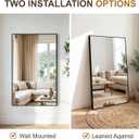 Rectangular Bathroom Mirror, 48"x30" Black Metal Framed Vanity Mirror
HD Shatterproof Wall Mirror, Horizontal or Vertical Hanging, Easy Installation for Bathroom, Bedroom, Living Room, Entryway