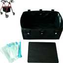 Under Seat Rollator Bag with Removable Hard Bottom | Anti-Sagging Walker Basket for 4 Wheels Rollator | Walker Accessories for Seniors, Storage Ipad, Books and Essentials(L)