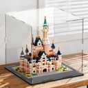 SVENJBB Large Display Case for Collectibles, 13x13x13 Inch Acrylic Box for Miniature House and Figures, Clear Acrylic Display Cases with Matte Black Base for Collection Protection and Storage