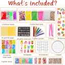 Slime Making Kit Supplies, 163 Pack Slime Mix Ins Accessories Slime Add Ins Foam Glitter Slimes Charm Bulk Fishbowl Beads Containers for Slimes Making Coloring and Party Decorations