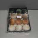 Christmas Tree Ornaments Set Velvet Balls, 12pcs Shatterproof Christmas Bulbs Ornaments for Xmas Tree Decorative Hanging, Vintage Flocked Decoration, 78mm, 3.15 in, Multicolor Green Brown Neutral