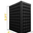 Inflatable Photo Booth Wall 8.2X8.2X4FT Portable Backdrop with LED Lights, Easy Setup for Parties, Weddings, Birthdays & Events Black