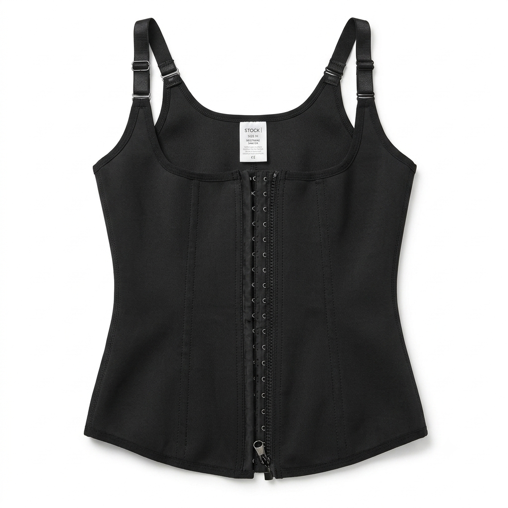 Nebility Waist Trainer for Women Corset Shapewear, Women's Waist Cincher Tank Top(Black Vest, Medium)