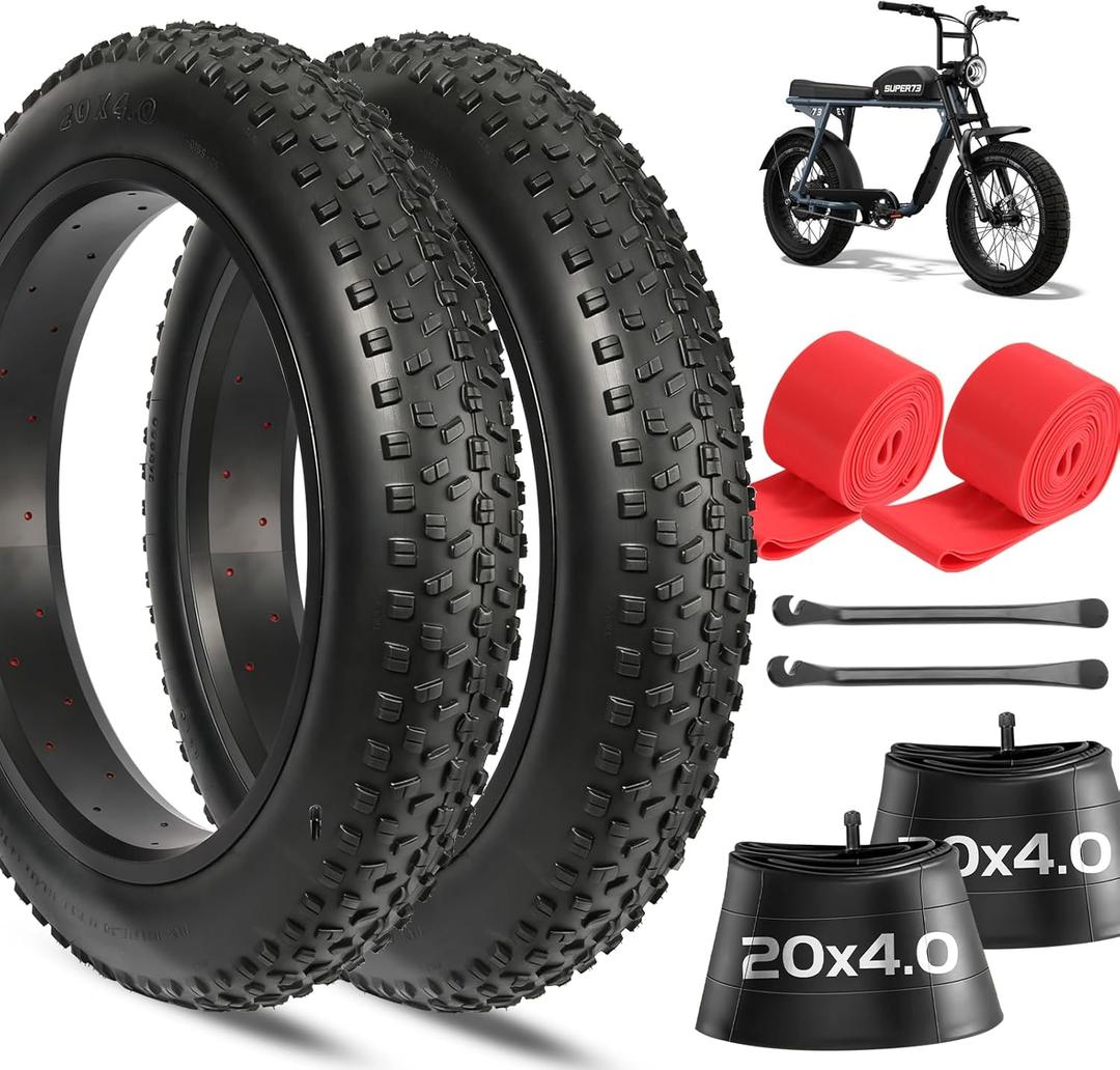 2pcs 20x4 Fat Bike Tire, High-Performance Bike Replacement for MTB and Ebikes, Wear-Resistant Folding Bicycle Tires, All-Terrain High-Density for Mountain Bike E-Bike