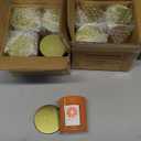 Sprayed Glass With Label With Gold Metal Lid 3.0 Oz Pack Of 8 Orange