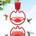 Ermete Hummingbird Feeder for Outdoors Hanging, Ant Proof Humming Birds Feeders for Outside, Hummingbird Gift for Children, Family and Friends