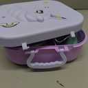 Aimsnk Magical Fantasy Lunch Box Set for Kids - 12oz Insulated Food Jar, Collapsible Space Cup & Utensils,Thermal Bag & Leakproof Bento Containers with Cutlery (BPA Free) - Ages 3-10 (Blue-Gradient)