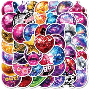 50PCS Disco Cowgirl Stickers - Western Disco Party Decor, Waterproof Vinyl Aesthetic Decals for Teens, Girls & Adults - Perfect for Water Bottles, Laptops, Phones, Skateboards