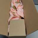 ATFL Artificial Satin Rose Flower Heads,42 Pcs Silk Rose Heads with Stems,3.5'' Rose Artificial Flowers Bulk,Artificial Rose Flower Heads for DIY Crafts Bouquet (42, Blush)