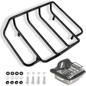 Motorcycle Tour Pack Luggage Rack, Black Trunk Top Rack for Harley Motorcycle 1984-2025, Compatible for Harley Touring Street Glide/Electra Glide/Road Glide/Road King/Ultra Limited/CVO ect