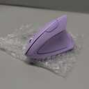 TECKNET Ergonomic Mouse, Wireless Bluetooth Vertical Mouse, 4800 DPI Optical Tracking, 6 Adjustable DPI, Quiet Clicks, 2.4GHz with USB A Receiver, 12 Months Battery, 6 Buttons, Wide Compatibility (Purple)