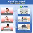 CPAP Cervical Pillow for Side Sleepers Reduce Mask Air Leaks & Pressure, Ergonomic Neck Support for Pain Relief, Dual-Height Memory Foam Pillow with Cooling Cover for Side, Back & Stomach Sleepers