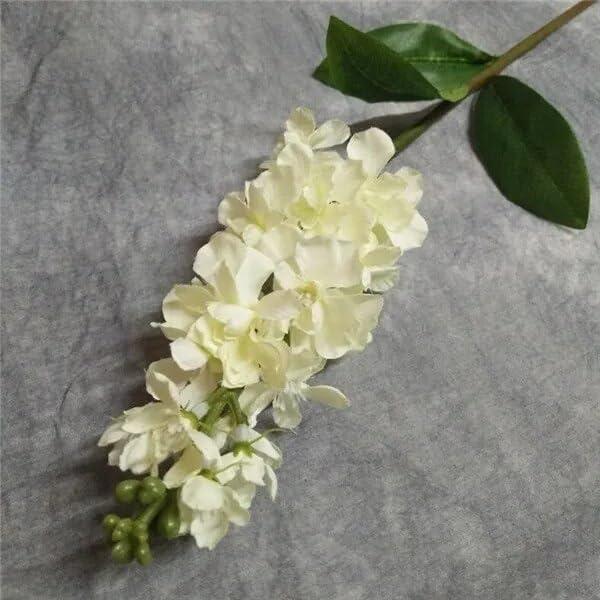 EdricShop 10Pcs Fake Single Stem Violet 25.59" Length Simulation Matthiola Incana for Wedding Home Decorative Artificial Flowers - (Color: Milky White)