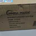 Simpli-Magic 79349 Spin Mop Cleaning System with 3 Microfiber Mop Heads, Red/GRAY,Red/Black