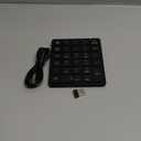 PINKCAT Wireless Number Pad, 28 Keys Numeric Keypad with 2.4G Mini USB Receiver, Portable Number Numpad Financial Accounting for Laptop, PC, Notebook, Desktop, Surface Pro - Silver