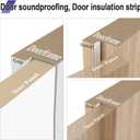 2 x Weather Stripping Door Seal Strip, 118'' Foam Weatherstripping Window Sealer Winter, Door Soundproofing Self Adhesive Window Door Insulation Strip for Exterior Door, Draft Stopper Gap Filler (White)