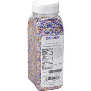 DecoPac Wonderment Fusion Mix Sprinkles, 26oz, Shaped Candy Sprinkles in Handheld Container, Edible Decorations For Celebration Cakes, Cupcakes, Cookies and Donuts