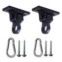 ABUSA Heavy Duty Black Swing Hangers Screws Bolts Included Over 5000 lb Capacity Playground Porch Yoga Seat Trapeze Wooden Sets Indoor Outdoor 1 Pack