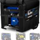 Generator Covers, 900D Heavy Duty Waterproof Fabric. 32L24W24H Inch Outdoor Generator Covers, with Windproof Strap Buckles. Fits most 5000-10000 watt Generators, Black.