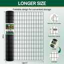 100ft(L) x 4ft(H) Welded Wire Fence, Black PVC Coated Wire Mesh, 16GA 2 Inch x 3 Inch Garden Edging Border, Roll Vinyl Metal Animal Barrier Fence for Yard Vegetable Plant Protection Poultry Netting