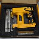 18 Gauge Brad Nailer/Narrow Crown Stapler Compatible with Dewalt 20V MAX Battery(NO Battery) 2 in 1 Cordless Nail Dispenser with 1000 Nails and 1000 Staples for Home Improvement, DIY and Woodworking (Yellow)