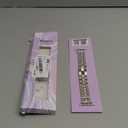 Minyee Compatible with Apple Watch Band 42/46/38/40/41/44/45/49mm Women, Dressy Pretty Stainless Steel Metal Strap Fancy Studded Designer Link Bracelet for iWatch Series 11 10 9 8 7 6 5 4 SE/Ultra 3 (Starlight)