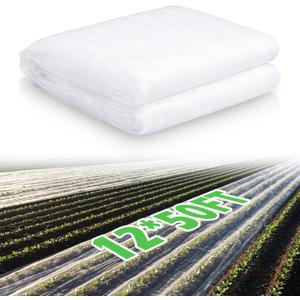 Garden Insect Netting for Raised Beds Extra Large Fruits Tree Netting Pest Barrier White Ultra Fine Mesh Row Bed Covers Net for Vegetable Fruit Protection from Insect Bird Animals(12 x 50 ft)