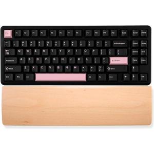 HomeDo Wooden Wrist Rest for Mechanical Keyboards, Support pad for Palm, Ergonomic Rest for Typing and Gaming,Palm Rest,Hand Rest (Beech,11.81x3.15(61 Key 60%))