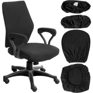 4 Pcs Computer Chair Covers with Armrest - Universal Protective Stretchable Office Chair Cover - Office Gaming Chairs Seat Cover for Swivel Chairs Rotating