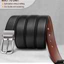 BULLIANT Men's Belt,Reversible Belt Adjustable For Gift Men 1.25-Cut For Fit-2 Sides in 1 Belt(Not 2)