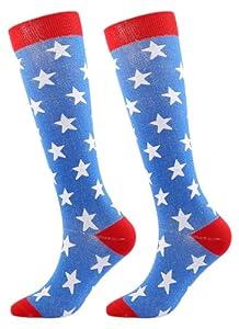 Ecohaso Compression Socks for Women Knee High Festival Socks Circulation-Best Support for Running, Nurses, Pregnancy, Athletic, Travel