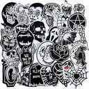 Meneng Goth Embroidered Patches for Clothing: 30PCS Cool Iron on Patch Skull Rose Sew on Applique for DIY Crafts - Vintage Gothic Dark Aesthetic Patches for Jacket Hat Jean Vest Backpack Decor